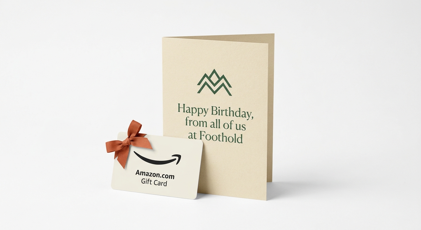 Birthday card with Amazon gift card